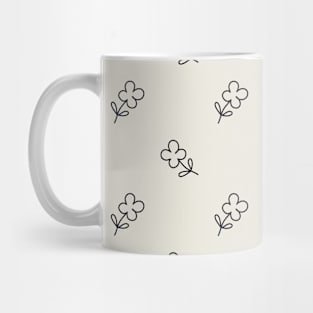 Pattern with doodle style flower Mug